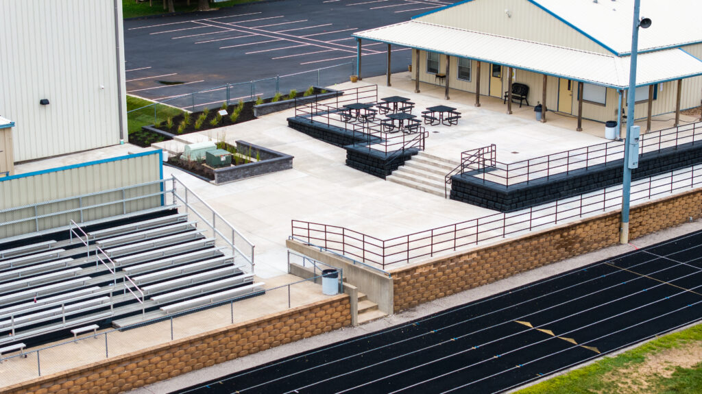 public outdoor space with recreational site improvements